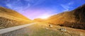 Landscapes of France: French Alps, mountain road in Savoy Royalty Free Stock Photo