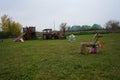 Playground in the recreation area. Stadtrandhof, 12529 Schoenefeld, Germany