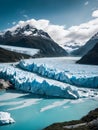 Landscapes of glacial mountains Royalty Free Stock Photo