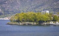 Landscapes at the harbour in Bergen in Norway Royalty Free Stock Photo