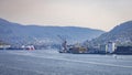 Landscapes at the harbour in Bergen in Norway Royalty Free Stock Photo