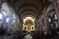 Interior of the cathedral of belluno, on the Dolomites in Italy