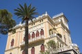 Landscapes, houses and villas on the sea along the coast of Portofino Royalty Free Stock Photo