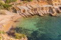 Landscapes of the island of Ibiza. Cala d en Serra, Sant Joan de Labritja, Ibiza.