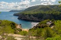 Landscapes of the island of Ibiza. Cala d en Serra,  Sant Joan de Labritja, Ibiza. Royalty Free Stock Photo