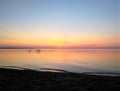 Landscapes of Karelia - sunset on the water expanses