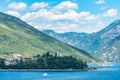 Landscapes of the Kotor fjord on its way out to the Adriatic Sea