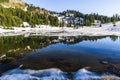 Landscapes of Mt Rainier Sunrise Tipsoo Lake and White River. Royalty Free Stock Photo