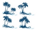 Landscapes, Palm Trees Silhouettes