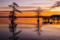 Landscapes of Reelfoot Lake Tennessee in Sunrise Royalty Free Stock Photo