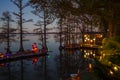 Landscapes of Reelfoot Lake Tennessee in Sunset Royalty Free Stock Photo