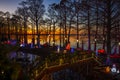 Landscapes of Reelfoot Lake Tennessee in Sunset Royalty Free Stock Photo