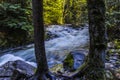 Landscapes of Wenatchee River  Lake Wenatchee and Leavenworth in Autumn. Royalty Free Stock Photo