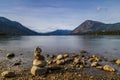 Landscapes of Wenatchee River  Lake Wenatchee and Leavenworth in Autumn. Royalty Free Stock Photo