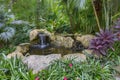 Landscaping- Artificial Rock Garden Pond Royalty Free Stock Photo