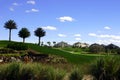 Landscaping at golf resort Royalty Free Stock Photo