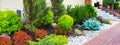 Landscaping in home garden Royalty Free Stock Photo