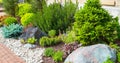 Landscaping in home garden Royalty Free Stock Photo