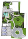 Landscaping master plan, 2d illustration