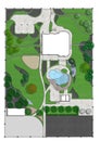 Landscaping master plan, 2d sketch