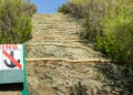 Landscaping project over gas pipeline with hydroseeding Royalty Free Stock Photo