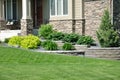 Landscaping and Retaining Wall Royalty Free Stock Photo