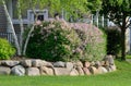 Landscaping and Rock Retaining Wall