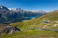 Landscaping view to lakes, Celerina and St Moritz Royalty Free Stock Photo