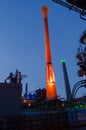 Landschaftspark Nord at night in Duisburg, Germany