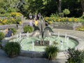 Landschape of the Italian Floral Water Cascade or Italienische Blumen-Wassertreppe - Flower Island Mainau on the Lake Constance