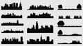 Landscpace silhouette cities