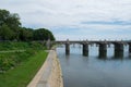 Landscpae of Susquehanna River Shore in Harrisburg, Pennsylvania Royalty Free Stock Photo