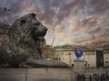 Landseer Lion at the Trafalgar Square