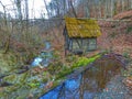 Landskape. Old mill. Mill on the stream. Royalty Free Stock Photo