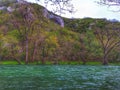 Landskape. River and forest. Background.