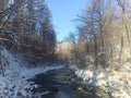 Landskape river Wilderness nature Snow