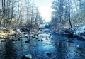 Landskape river winter Blackground nature