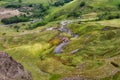 View of the closed road beneath Mam Tor Royalty Free Stock Photo