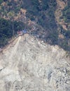 Landslide in the Himalayan mountain