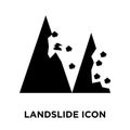 Landslide icon vector isolated on white background, logo concept