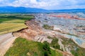 Landslide in lignite mine of Amyntaio Royalty Free Stock Photo