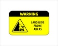 Landslide Prone Area sign