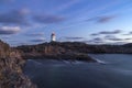 The iconic old Landsort Lighthouse in the swedish archipelago Royalty Free Stock Photo