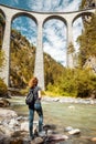 Landwasser Viaduct in Filisur, Switzerland Royalty Free Stock Photo