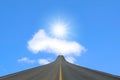 Lane blacktop isolated on blue sky Royalty Free Stock Photo