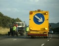 LANE CLOSURE AND ROADWORKS ON MOTORWAY