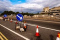 Lane Closures And Road Repairs Waterloo Bridge London England UK