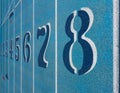 Lane Numbers on Running Track