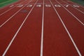 Lanes on athletic track