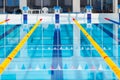 Lanes of a competition swimming pool Royalty Free Stock Photo